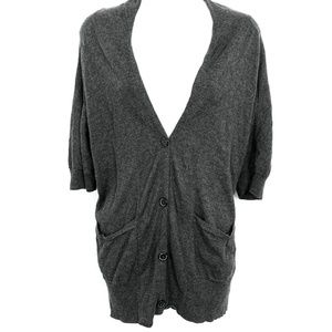KIRRA Gray Oversized Cardigan Cashmere Sweater  L